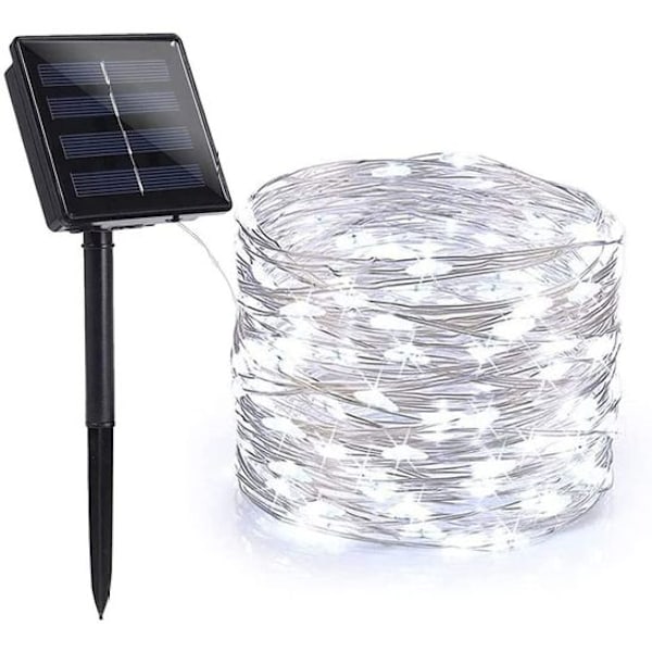 Solcelled julelys til udendørs, BrizLabs 24M 240 LED hvid
