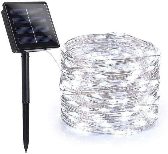 Solcelled julelys utendørs, BrizLabs 24M 240 LED hvite