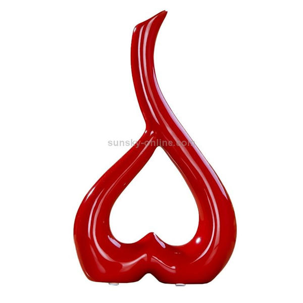 Hjerteformet kreativ keramisk vase til boligindretning, bryllup, festival, kontor og skrivebord