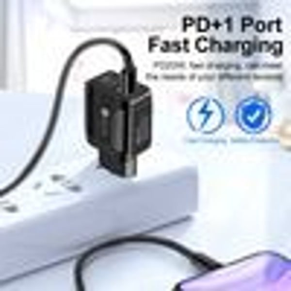 20W Power Adapter Laddare Snabbladdare Strömförsörjning USB-C Typ-C QC 3.0 Vit