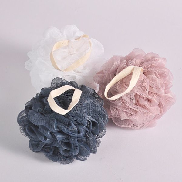 Bad dusch loofah svamp pouf kroppstvätt skrubber (set om 3)