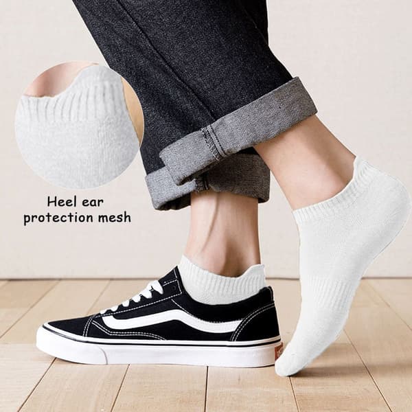 Sockar herrstrumpor vår och sommar mesh andas enfärgad vit KLB