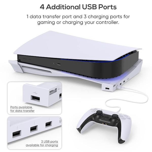 Horisontal stativ for PS5-konsoll, PS5-tilbehørsbasisholder