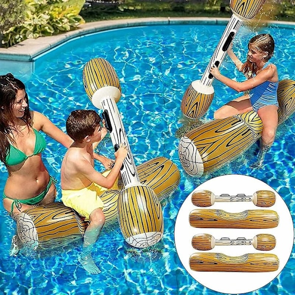 4 st uppblåsbara flytande, pool flytset, uppblåsbara flotte vattenleksaker för barn vuxna (pool flyt, vattenleksak, 2 kit flytande rodd leksak) KLB