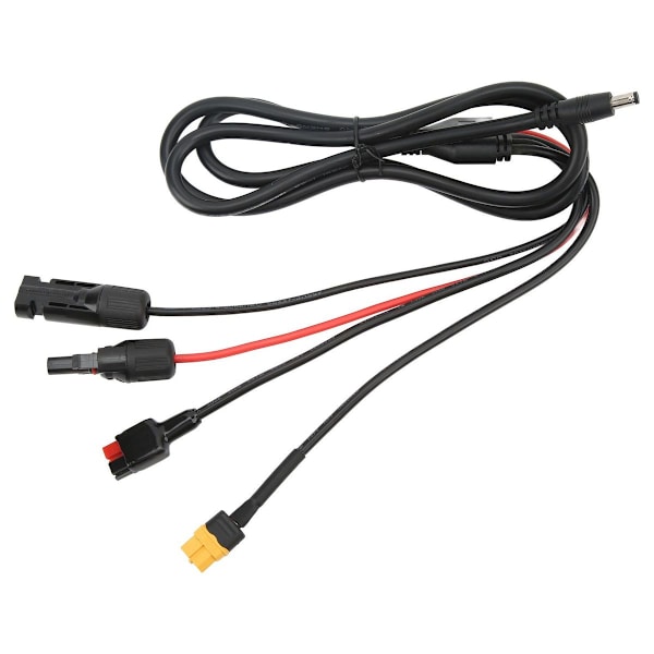 til 4 solpanel han til DC 5,5 x 2,1 mm adapterforlængerledning KLB