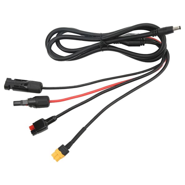 till 4 solpanel hane till DC 5,5 x 2,1 mm adapterförlängning KLB