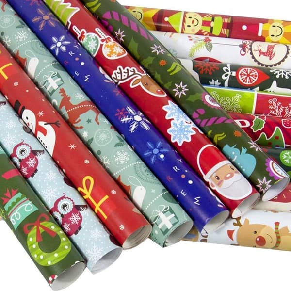 10-pack julpapper med klipplinjer på KLB