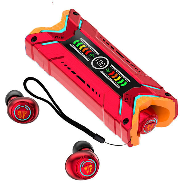Futuristisen Sci-fi Mecha -tyyliset TWS langattomat Bluetooth 5.3 -punaiset