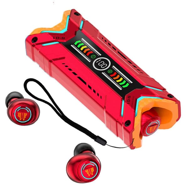 Futuristisk Sci-fi Mecha-stil TWS Trådløs Bluetooth 5.3 Rød