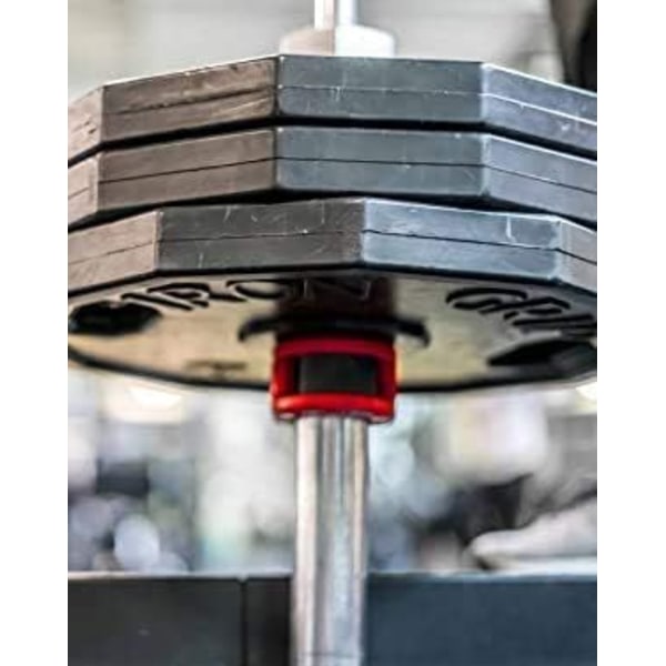 Pakke med 2 Dumbbell Bar Spænder, Vægtstangsklemmer, Vægtstangsmanschetter, Grå