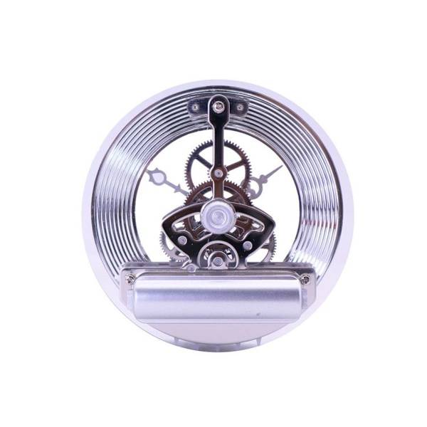 Genomskinlig metallklockrörelse väggklocka DIY klocktillbehör 86mm silver klar