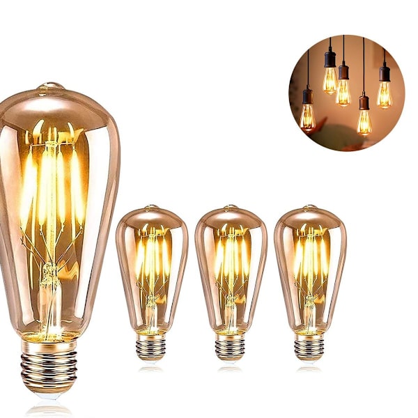 Vintage-hehkulamppu, E27-retrolamppu, LED-vintage-valaistus