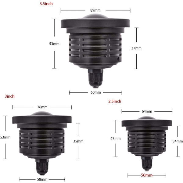 2 kpl Universaali High Power 6.3 Valkoinen LED Projektori Sumuvalot, Ice Blue COB Päiväajovalot