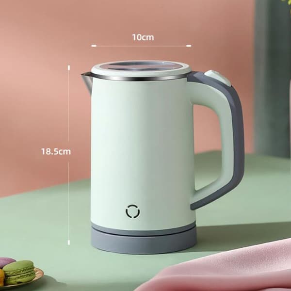 Kedel i rustfrit stål, mini rejsekedel til 0,8 L, 600W KLB