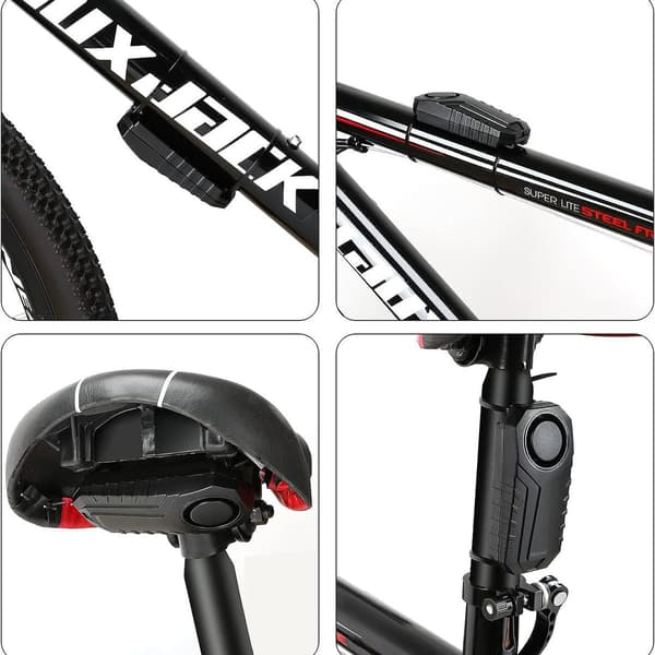 Cykel larmsystem 2-pack, 113dB högt trådlöst stöldskydd cykel motorcykel KLB