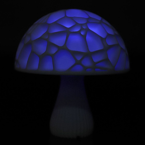 Värikäs kaunis RGB 3D-tulostus sienilamppu koriste KLB