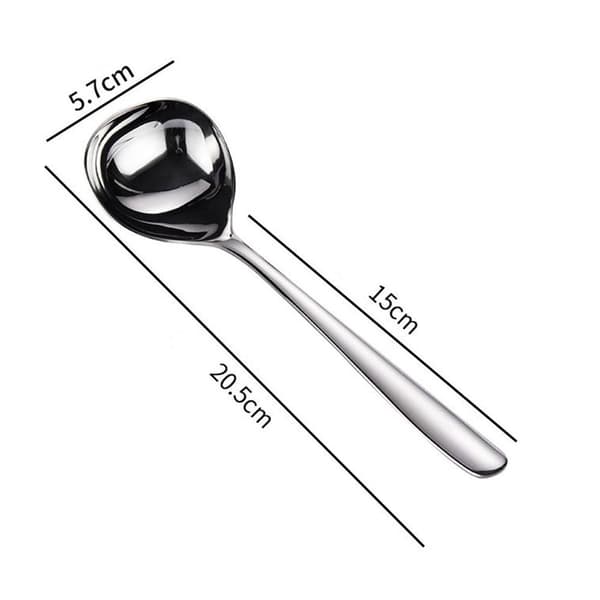 Liten såsslev i rostfritt stål, serveringsslev, silver, stor