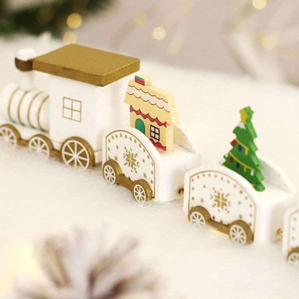 Puinen joulujuna joulukoriste juna lapsille Juhlallinen adventtikalenteri KLB