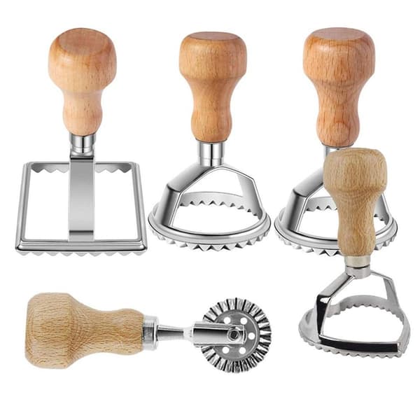 Husholdning Kreativ Multifunksjonell Dumpling Cookie Mold Set med 5 KLB