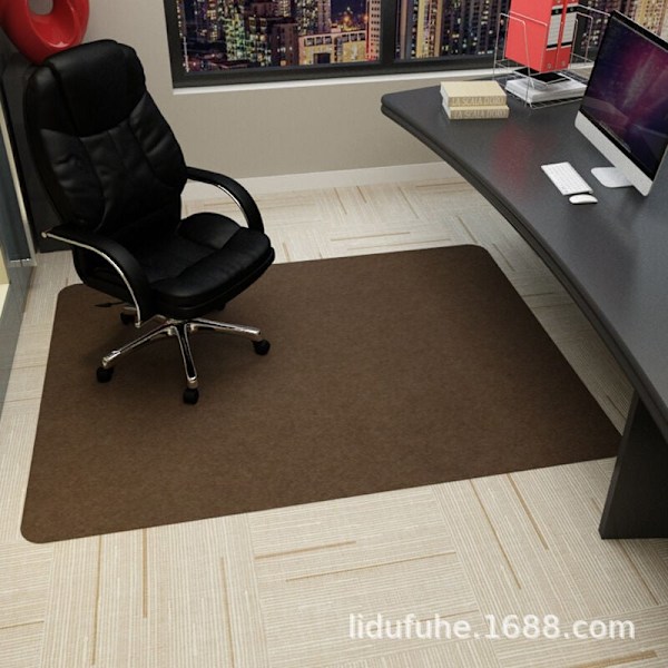 Kontorsstolsmatta Golvskydd Matta Rektangulär Tvättbar Halkskydd Golvskydd för Hårdträ och Kakelgolv Beige 120x90cm-Brun KLB