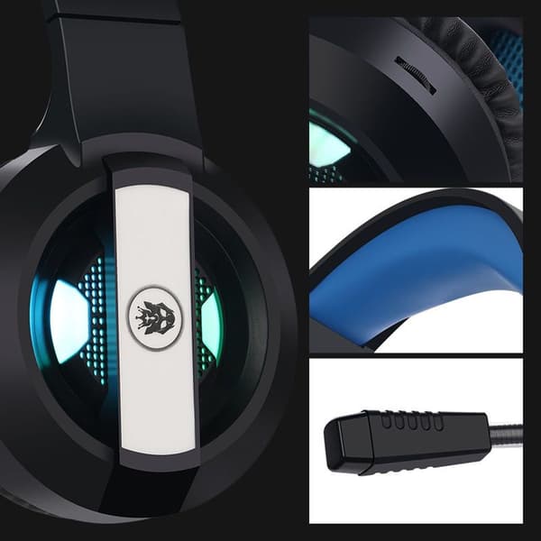 Gaming Headset med 7.1 Surround Sound Stereo Rosa