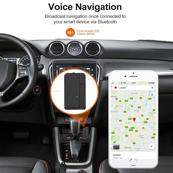 Bluetooth V5.0-mottaker, trådløs Aux Bluetooth-adapter, bærbar KLB