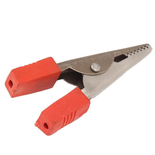 20-pack krokodilklämmor röda och svarta 1 cm öppning elektriska KLB
