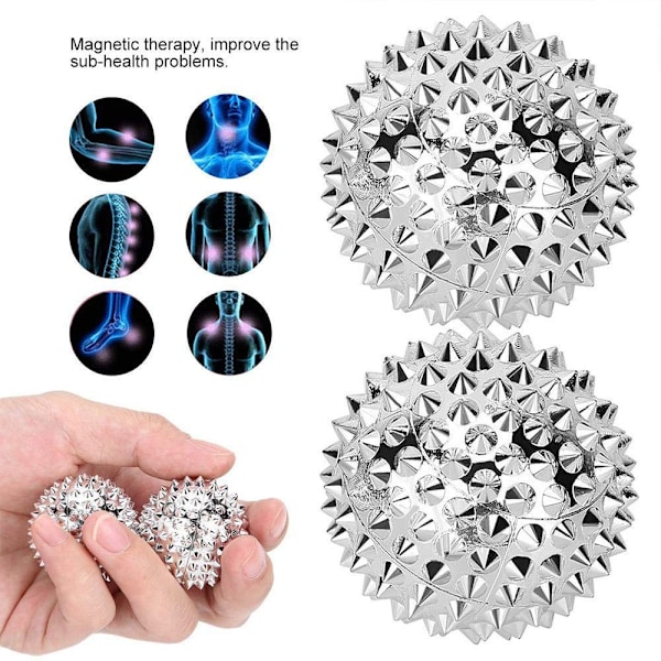 2 kpl hierontapallot rentouttavaan hierontaan tai hopea 4,7 cm