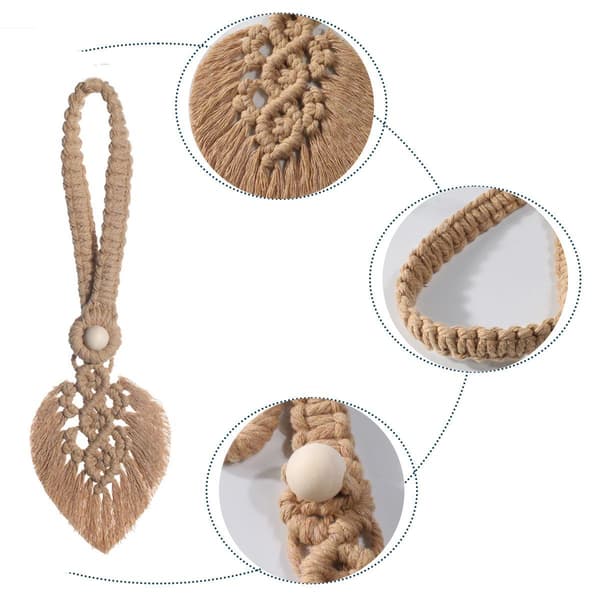 2-pack Boho gardinbindningar, handgjorda bomullsgardinupphängningar Style2 KLB
