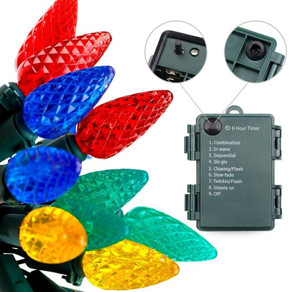 16,4 fot lång 50 LED jordgubbsljusslinga, batteridriven KLB