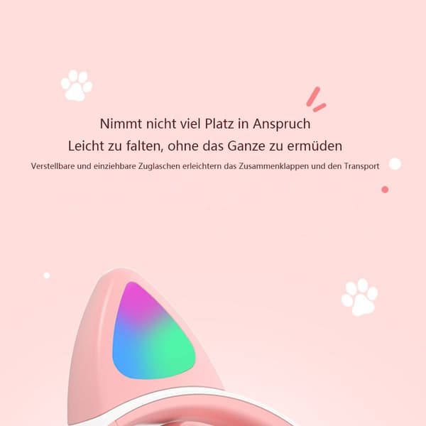 Bluetooth-hörlurar för barn, hopfällbara flickhörlurar over ear, trådlösa