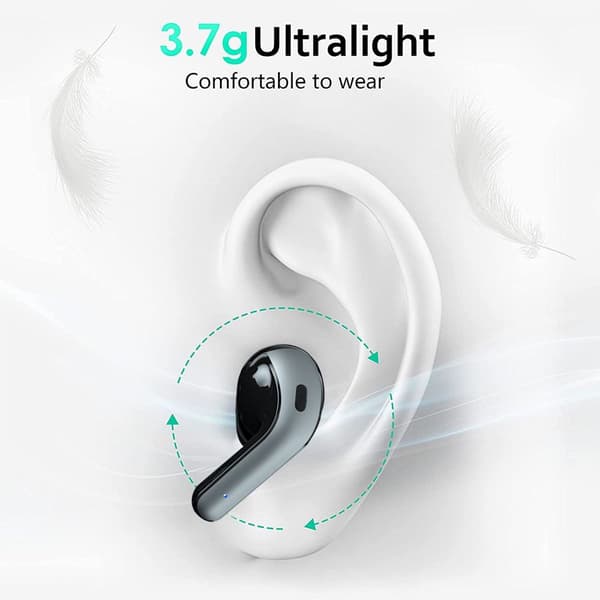 Bluetooth-hovedtelefoner i øret, trådløse hovedtelefoner med HiFi sort