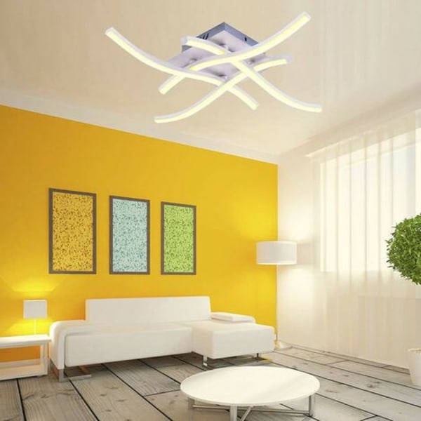 Hofuton LED-taklampe, lysekrone lampe moderne design taklampe buet lys for stue soverom spisestue