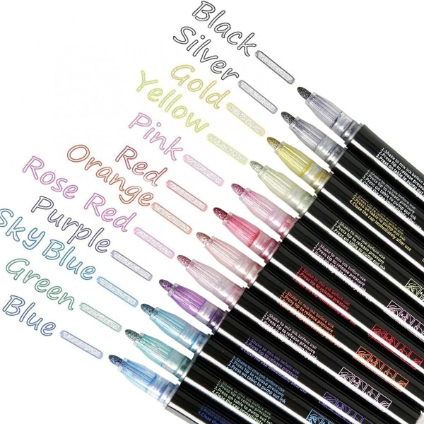 Multifunktionel DIY graffiti pen, 12 farver KLB
