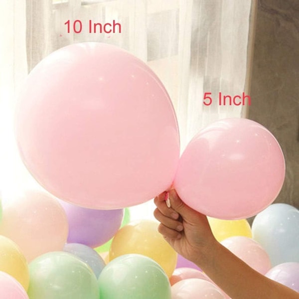 Fargerike ballonger, 100 latex fargede ballonger, festdekorasjonsballonger med KLB