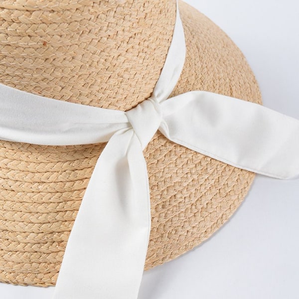 Dam halmhatt solskydd halmhatt strandhattar sommar hopfällbar floppy rese solhattar för kvinnor