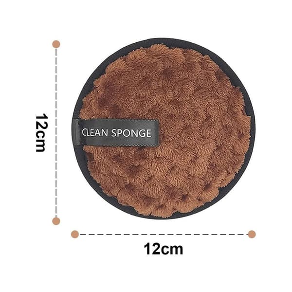 Vaskbare makeupfjernerpuder, 4 stk. lavet af mikrofiber + svamp 4