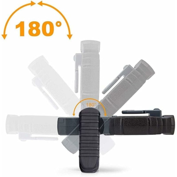 Laddningsbar LED-arbetslampa, 5W COB-front-LED-inspektionslampor med krok och magnetisk bas för bil, camping, nödsituationer (svart) KLB