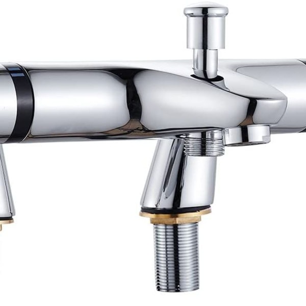 Badetermostatisk blandebatteri + dusjhode, med temperaturkontrollventil