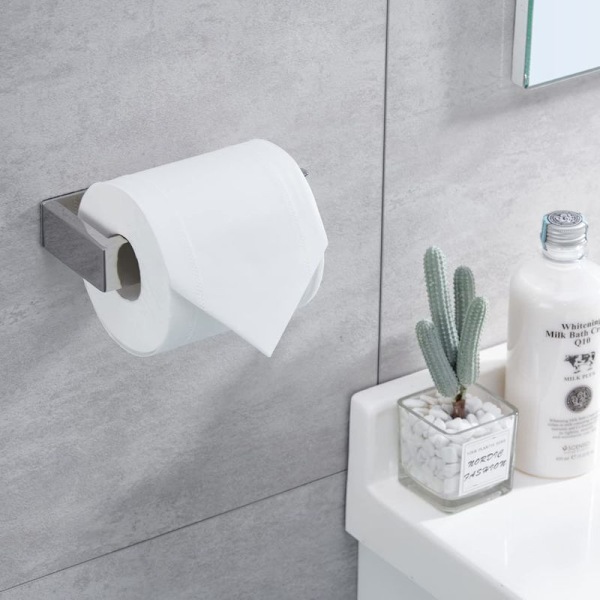 Toiletpapirholder uden boring, forkromet 304 rustfrit stål