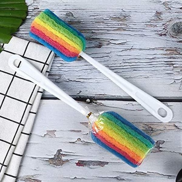 10 kappaletta sienisientä pulloharjaa pitkällä pehmeällä sienellä