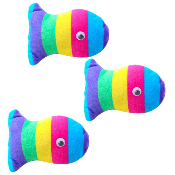 3 st fiskleksaker för katter Catnip tuggleksaker Style1 KLB