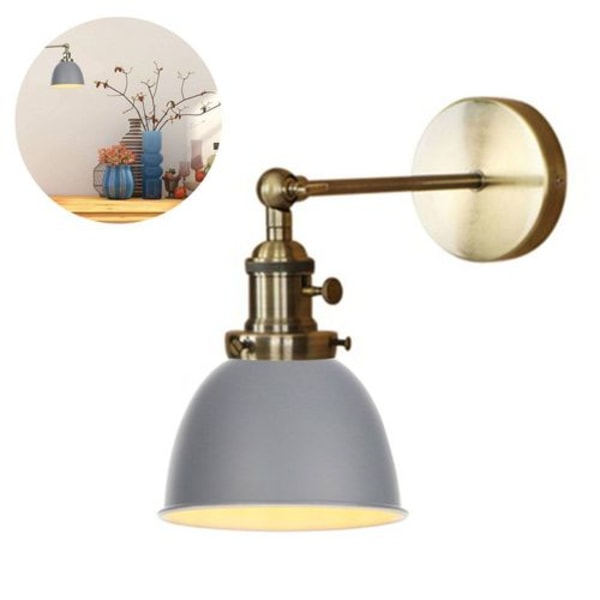 Moderne loftslampe i halvrundt design med grå metalkappe
