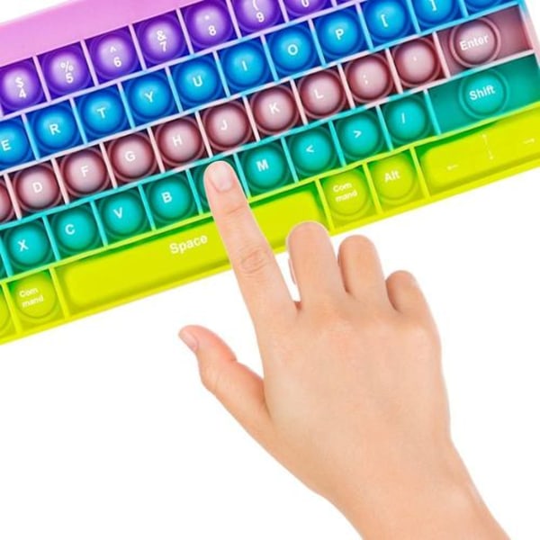 Pop It Fidget, Tryck-Pop-Bubbla Fidget Sensorisk Regnbåge
