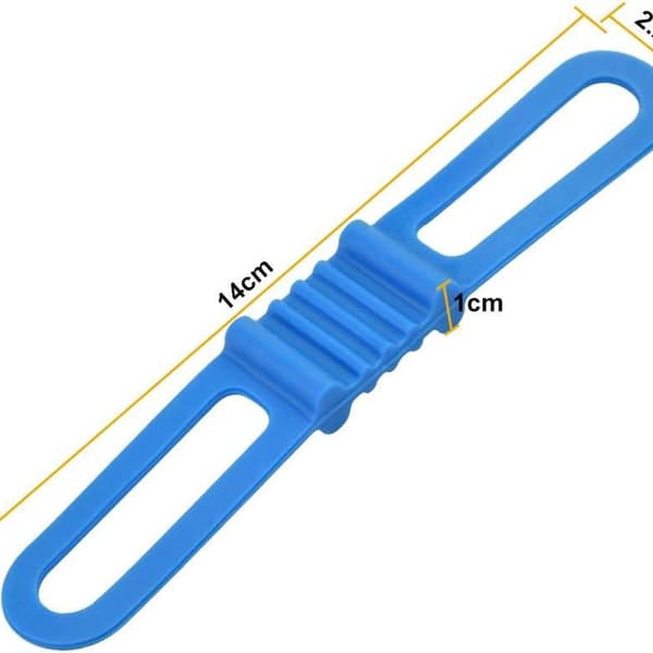 Cykellamphållare - elastiskt silikonband - set om 8 KLB
