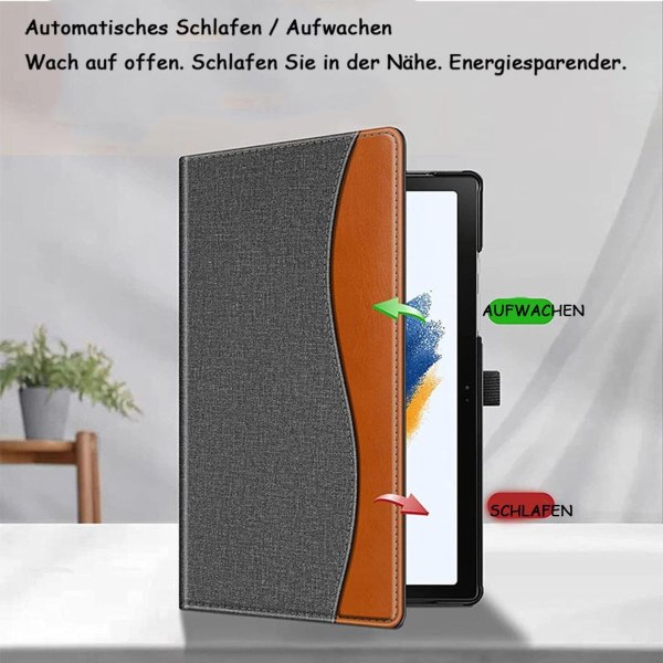 Samsung Tab A8 Fodral 2022, Premium Pu Läder Business Stand Folio Cover,