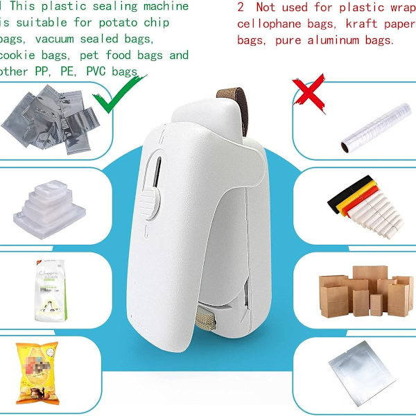Mini tätningsmaskin med skärare 2 i 1 multifunktionell handhållen
