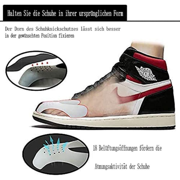 Jdomall 2 par sko rynkebeskyttelse tåboks, forhindre sneakersko