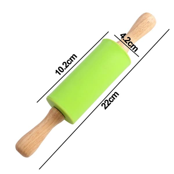 Silikonkjevle for baking - Non-stick treoverflate, grønn KLB