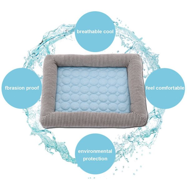 Sommer Cool Feeling Pet Kennel Ice Silk Pad til hunde S(17x13x1.2) KLB